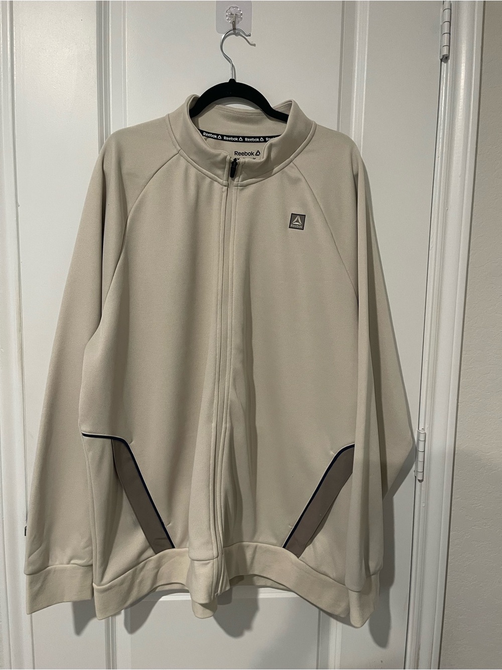 Reebok Men’s Full-Zip Jacket in Beige